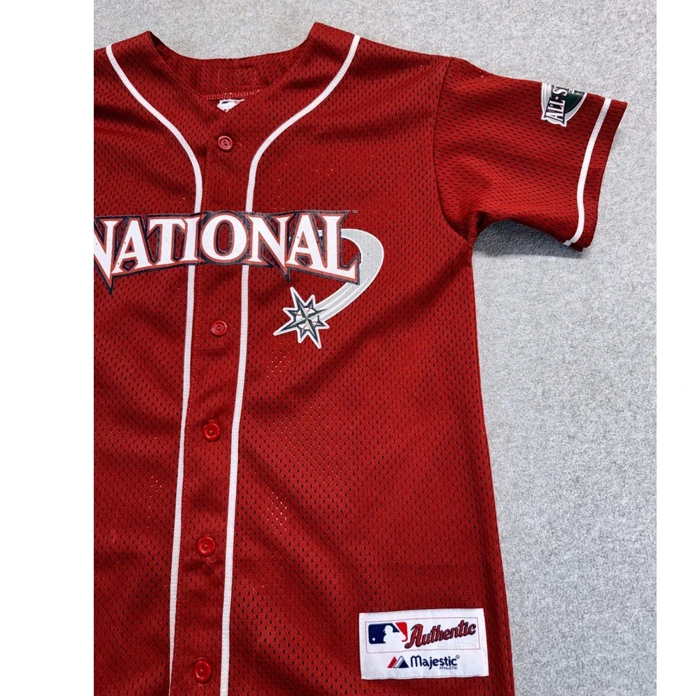 Vintage 2001 Jeff Bagwell #5 MLB All-Star Game Authentic Kids Jersey NL XL